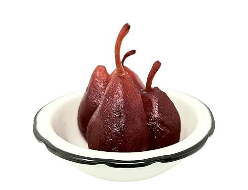 Pera roja confitada entera, decoración de pasteles y pastelería, importada de Italia, 1.5 libras (pera roja entera)