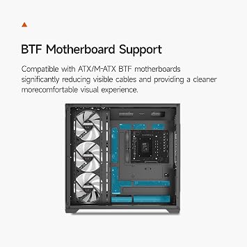 CPS C3 T700 PC Case ATX Mid Tower, Tempered Glass & Mesh Back, High Airflow, ATX/Micro-ATX/ITX Support, 360mm Radiator Support, Tool-Free Design – Black (No Fans Included)