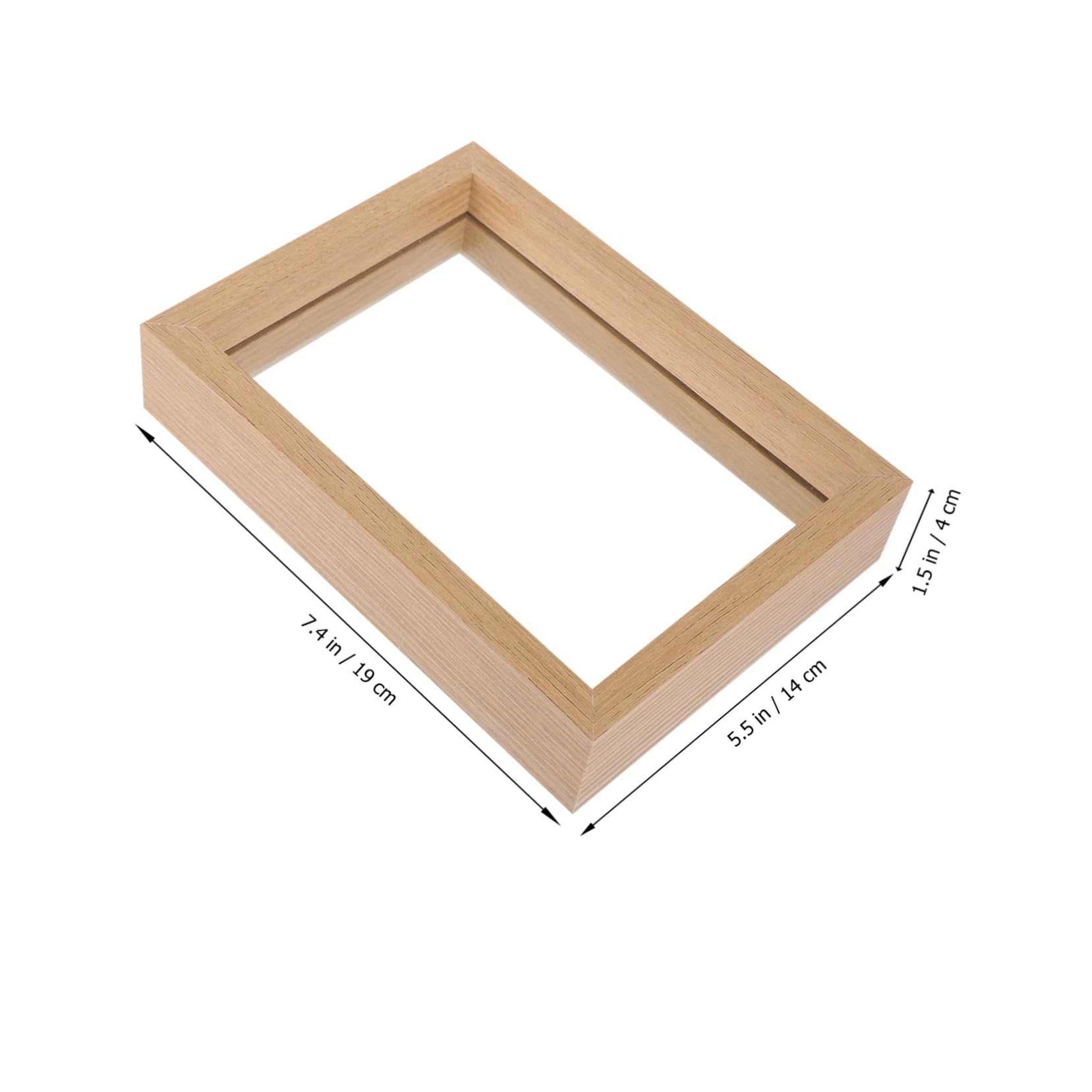 Alipis Cornice in Vetro Doppia Rettangolare Khaki per Tavolo | Cornice Finestra Trasparente, Pannello in Density Board, per Specimen e Dried Flower, Stile Semplice