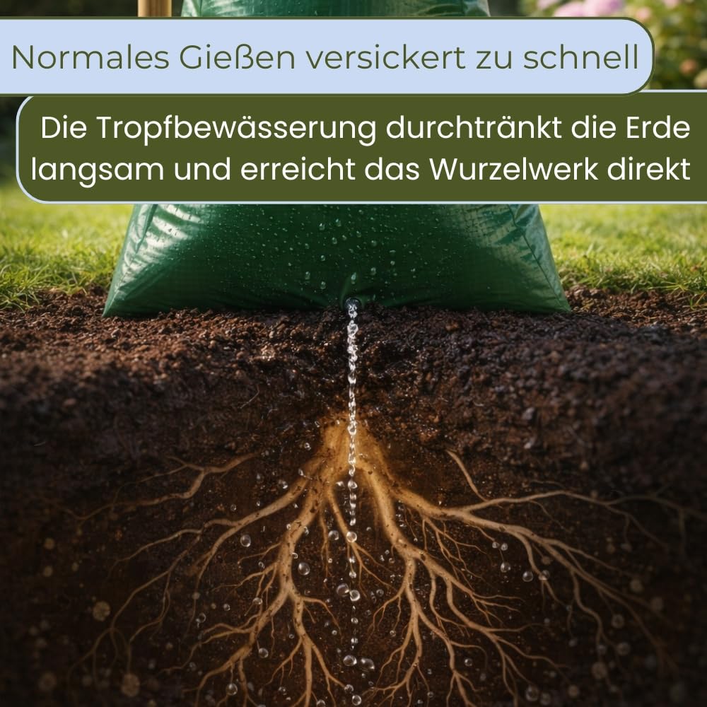 12er Set Baum Bewässerungssack für Bäume Bewässerung Wassersack Urlaubsbewässerung Baumbewässerungssäcke Langzeit Bewässerungssystem Baumbewässerungsbeutel 12 x 75 L