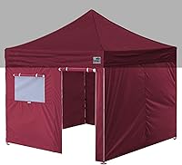 Vista 19 de Eurmax - Kit de paredes con cierre para toldo de 10 x 20 pies, con ventana de malla y puerta enrollables, solo 4 paredes (color blanco)