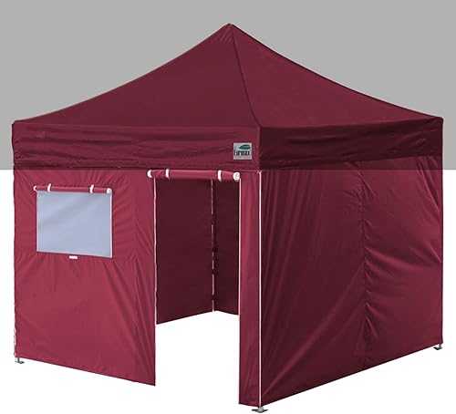 Miniatura 19 de Eurmax - Kit de paredes con cierre para toldo de 10 x 20 pies, con ventana de malla y puerta enrollables, solo 4 paredes (color blanco)