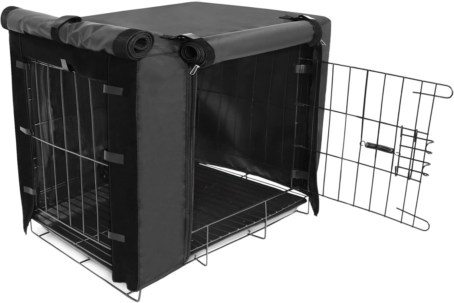 Dog Crate Cover Waterproof, Double Door for Large Pet