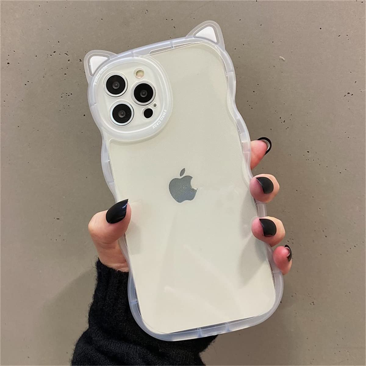 Amazon.co.jp: iPhone16 ケース - 可愛い 猫耳 透明 カラフル 