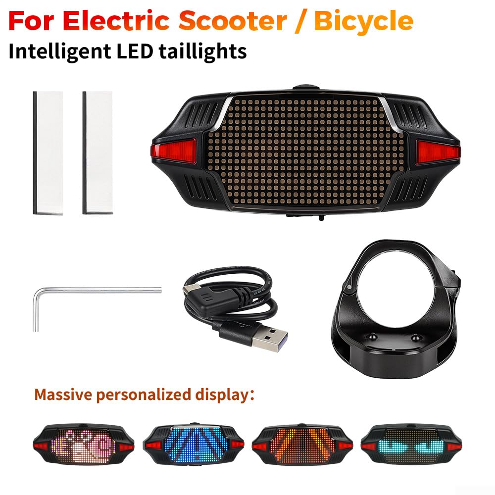 Feu Arrière LED Intelligent Scooter Capteur Frein