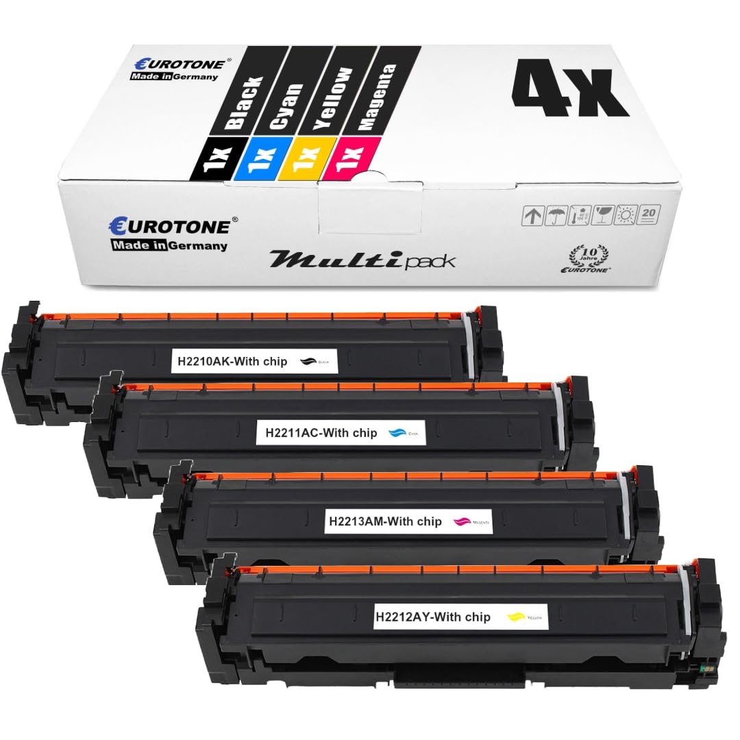Eurotone W2210A-W2211A-W2212A-W2213A kartusz z tonerem kompatybilny z HP Laserjet Pro M283 M282 M255n (4 szt. w zestawie Multiset)