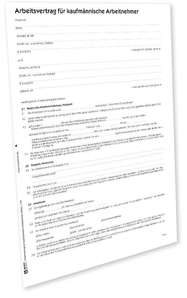 Avery Zweckform 2876e Arbeitsvertrag Kaufmannische Arbeitnehmer Pdf Download Amazon De Software
