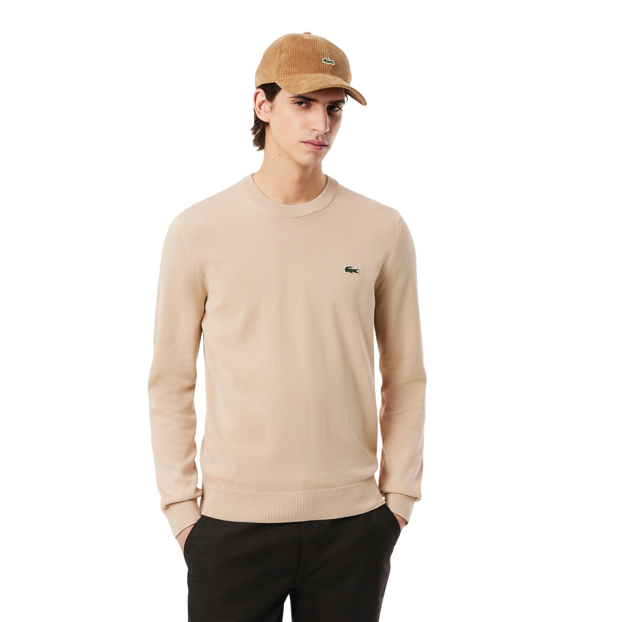 lacoste Monochrome Crew Neck Cotton Sweater-picture-29