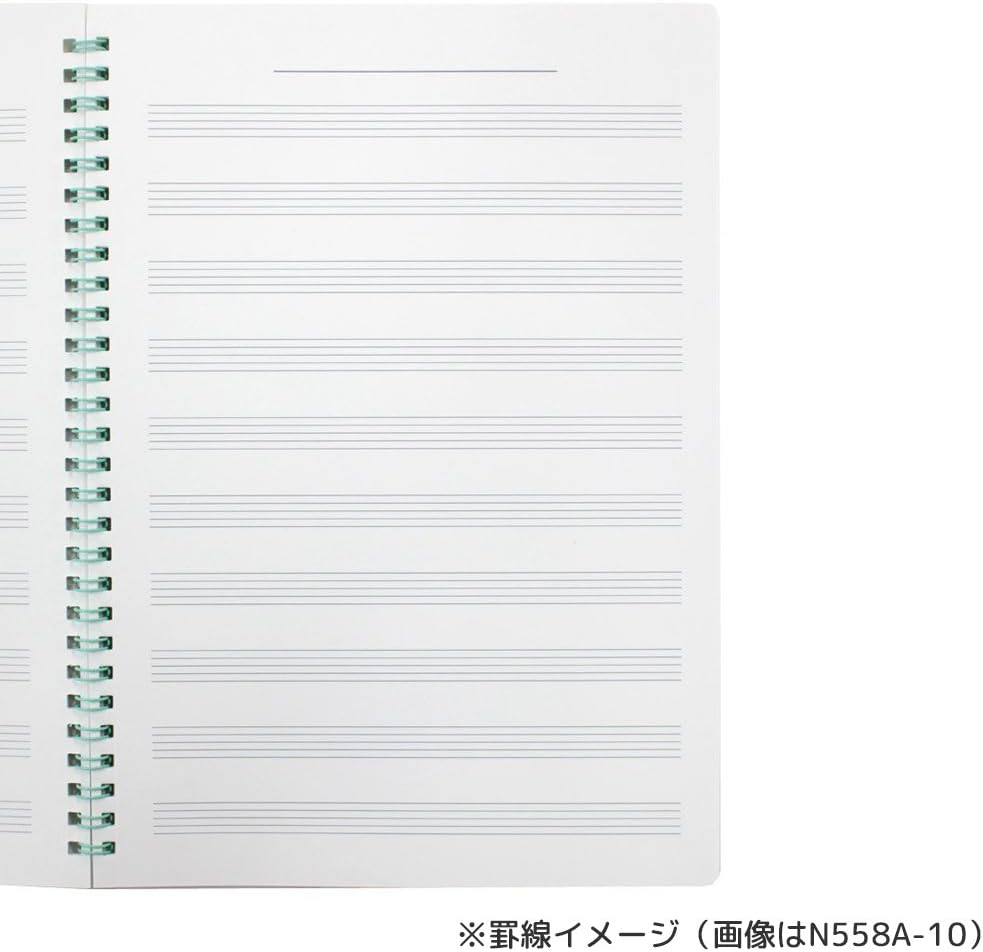 Maruman N558A-10 Notebook, Music Ruled, B5, 10 Tiers, Purple, Set of 10