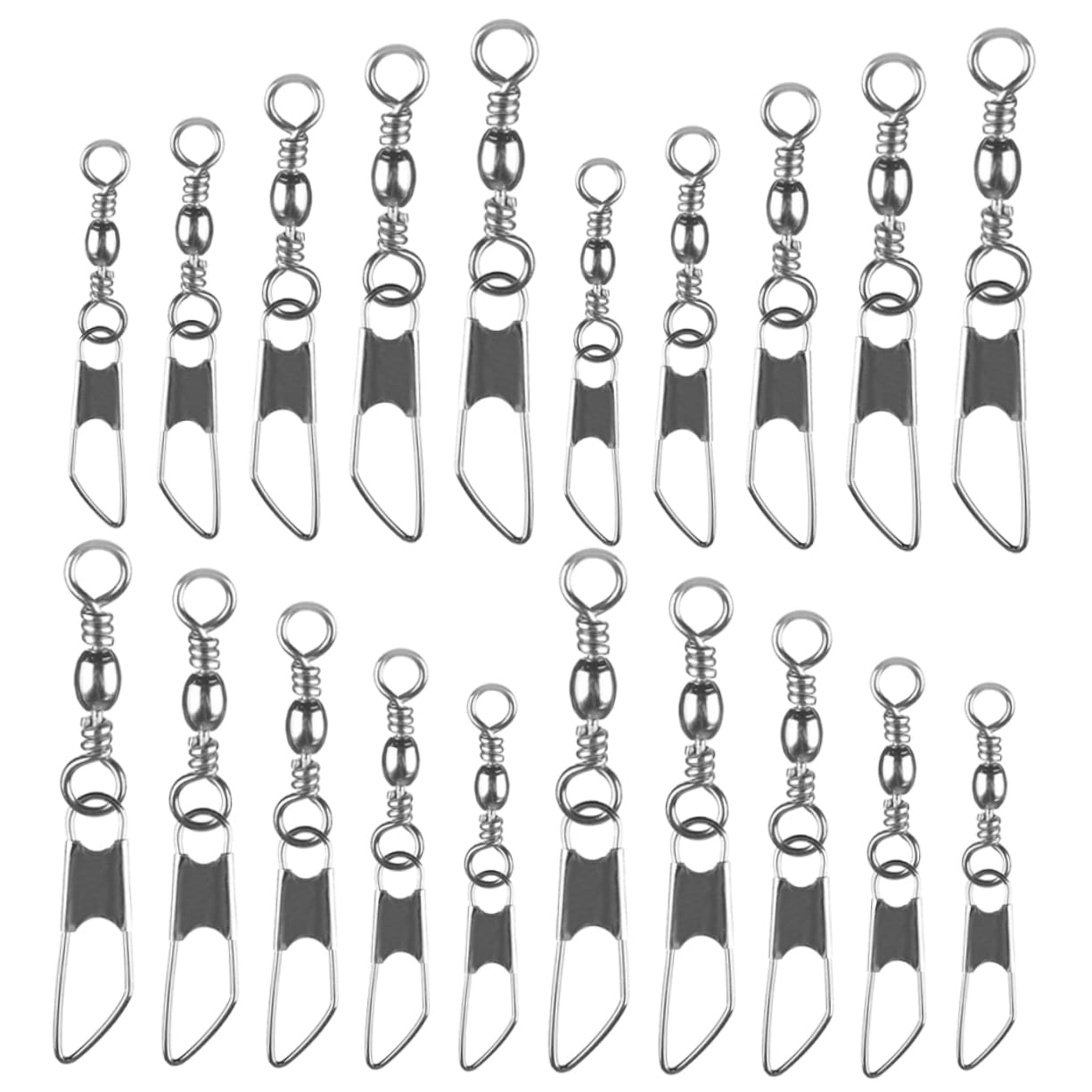 UKCOCO Anello da Pesca A Otto Caratteri Perno per Lenza da Pesca Girella per Attrezzatura da Pesca Connettore per Pesca Gancio Moschettone da Pesca Girelle da Pesca Anelli