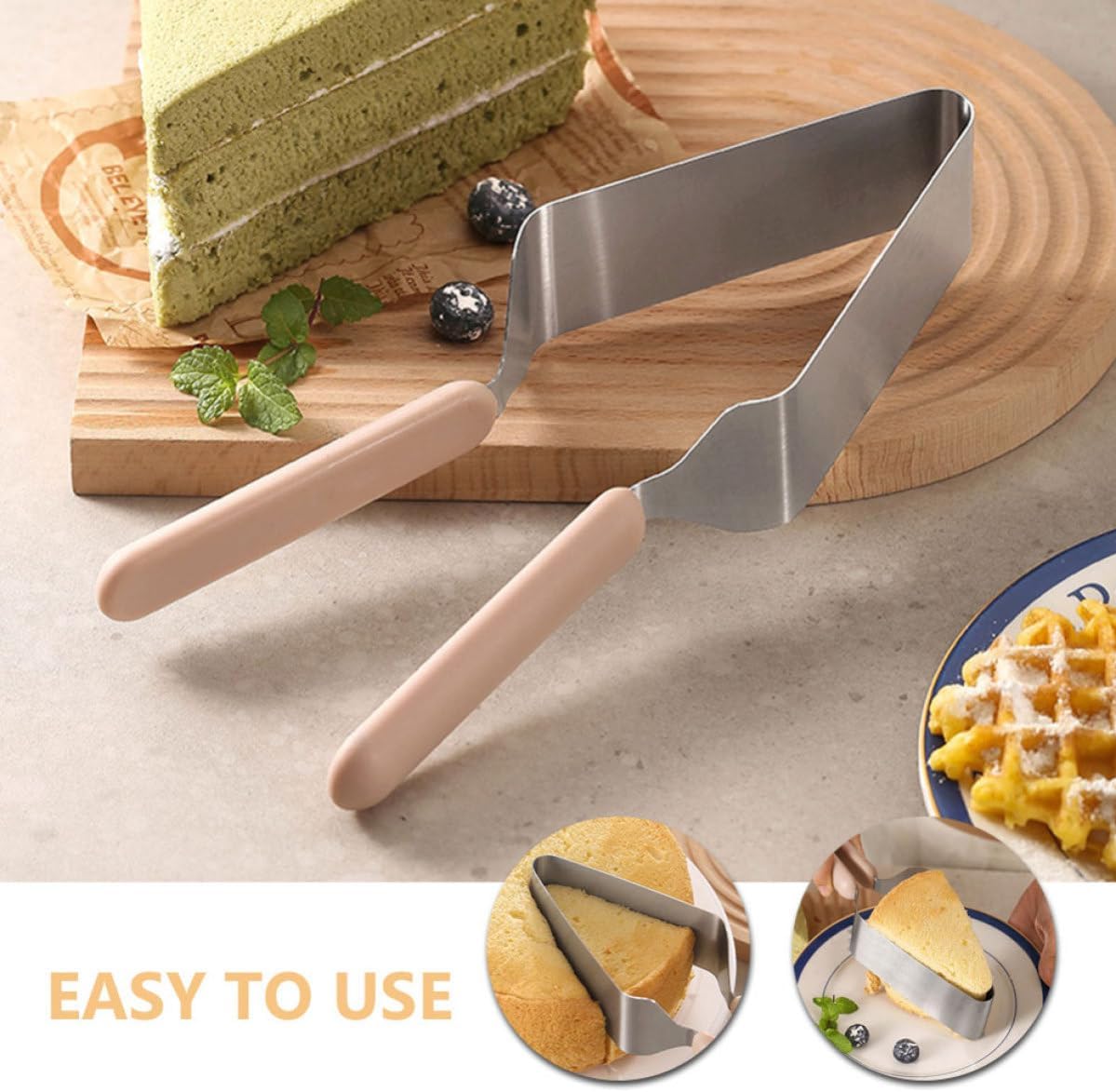 4pcs Stainless Steel Cake Slicer Cutter Set Lightweight and Easy to Use Cake Cutting Tool for Bakers for Gatherings and Barbecues