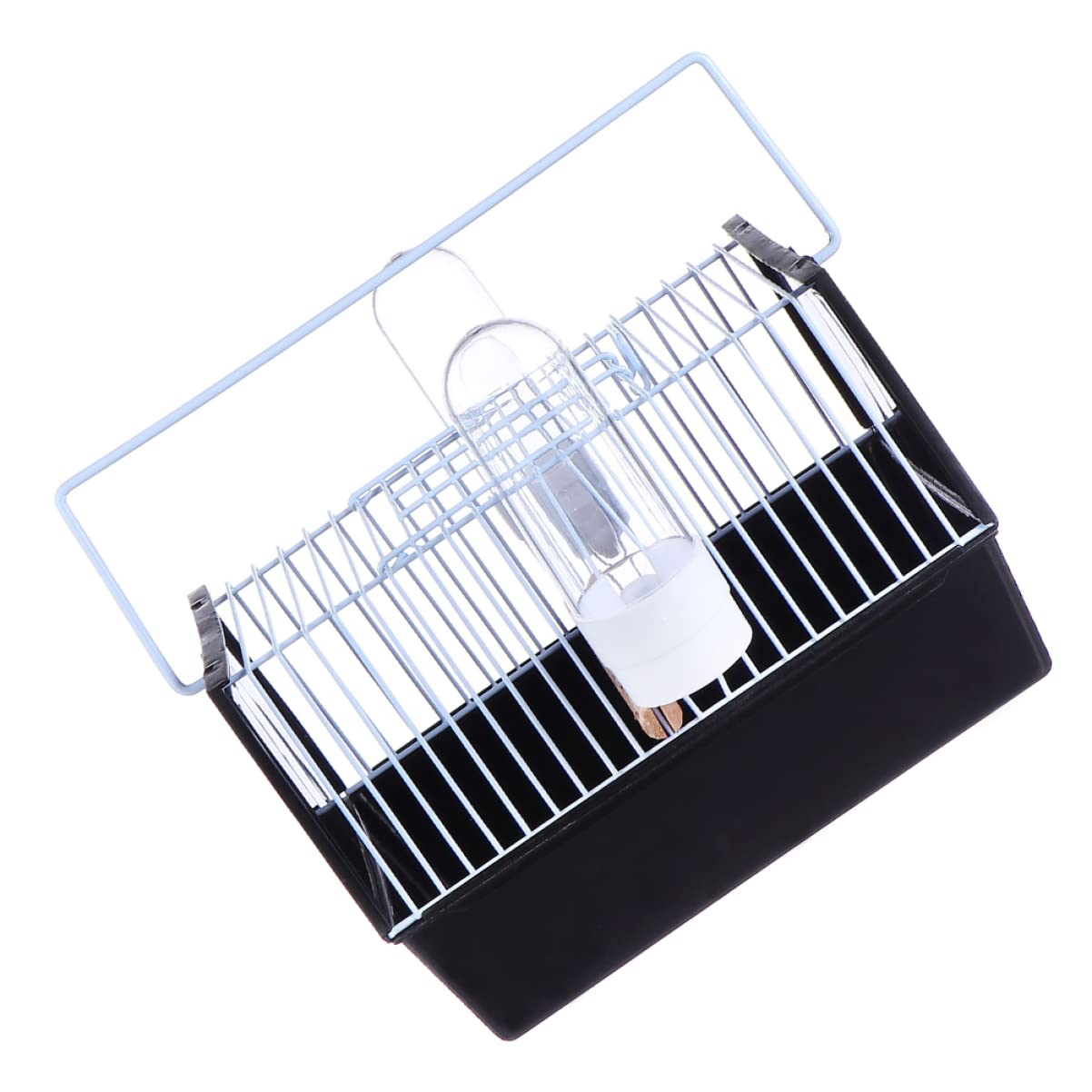 Cage à oiseaux avec poignée et porte-oiseau léger doté d'un nid confortable