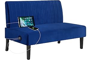 STHOUYN 56W Fabric Loveseat Sofa with 2 USB