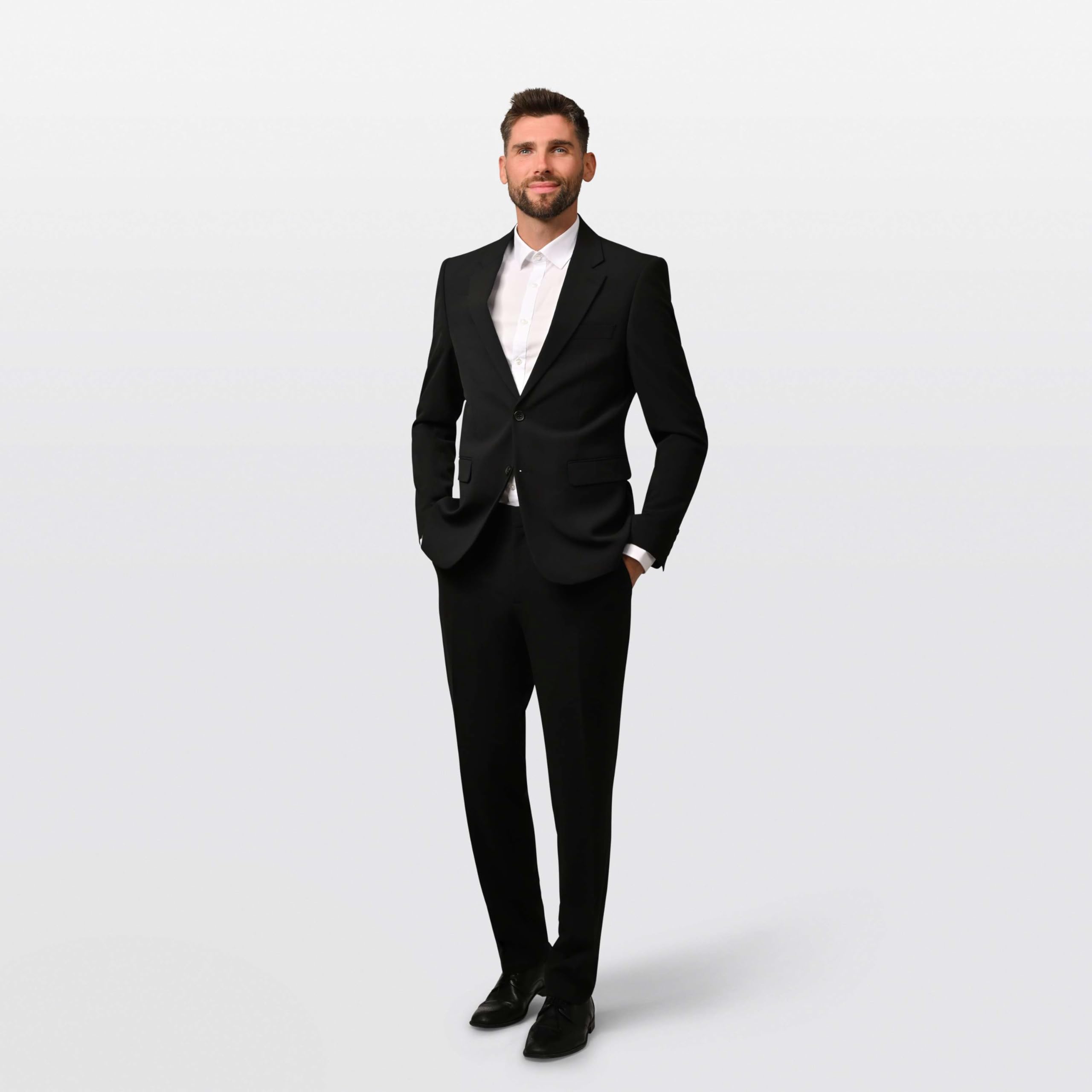 Anzugsakko Herren 2-Knopf Sakko - oder Business Anzug mit Anzughose - Regular-Fit - Sakko und Hose in verschiedenen Größen kombinierbar - mit Kleidersack