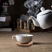 Vista 2 de 6 posavasos de bambú Estera de taza de bambú almohadillas de té de madera platillo de café platillo cerveza platillos posavasos posavasos vino