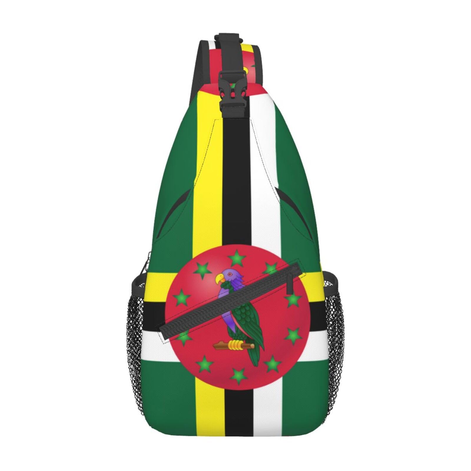 Skdjowu Unisex Dominica Flag-Yy0000001 Dominica Flag Sling Bag Crossbody Backpack Dominican Travel Hiking Daypack Shoulder Chest Bag For Women Men