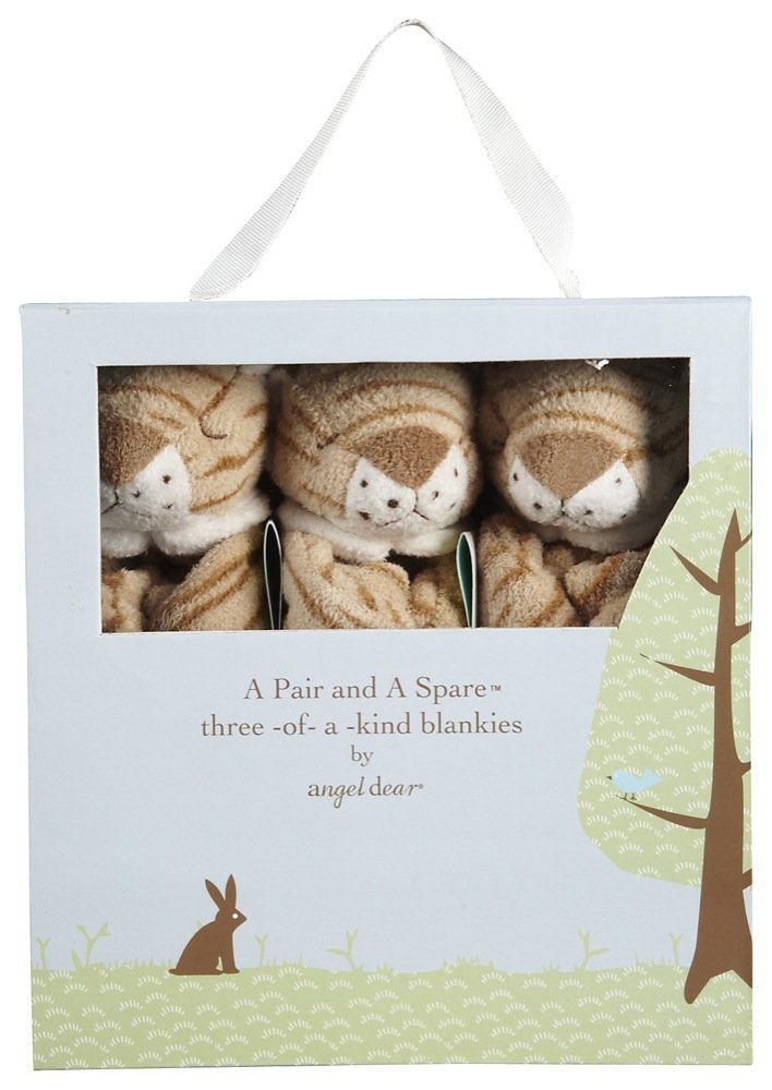 ANGEL DEAR Pair and a Spare 3-Piece Blanket Set, Tiger