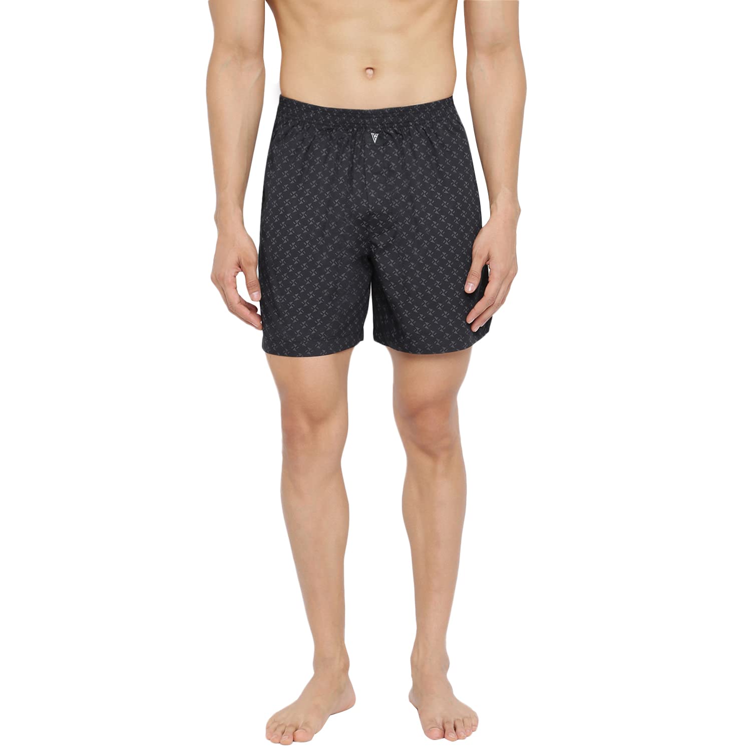 Men Boxer Shorts - 100% Combed Cotton - Allover Print, Side Pocket, Side Slits, Multicolor, Medium-image-41