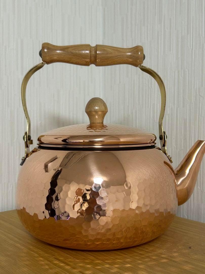 ナガオ 燕三条 純銅 やかん 2.4L 磨き剤付 日本製 