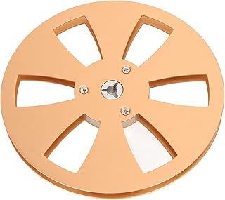 Carretel de Recolhimento Vazio, Liga de Alumínio, Baixo Ruído, 6 Furos, Parte da Máquina de Abertura, 1/4, 7 Polegadas, Carretel Vazio de Alta Resistência para Reel to Carretel Toca-fitas (Ouro)