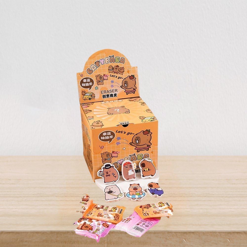 Gommes Capibala Mignonnes pour Enfants, Surprise De Dessin Animé pour Étudiants, Dessin, Écriture, Fournitures Scolaires