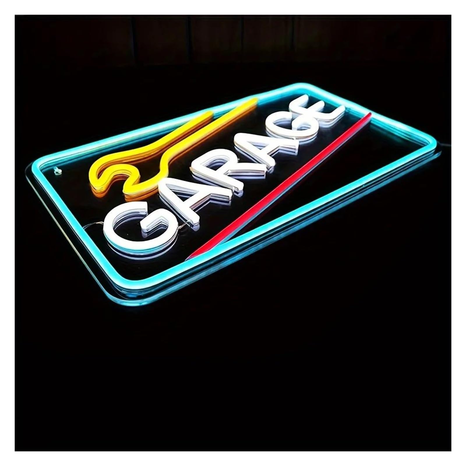 LEMST Sign Lamp Garage Neon Signs, Suitable for Hotels, Living Rooms, Game Halls, Parties, Bedrooms 42x25cm