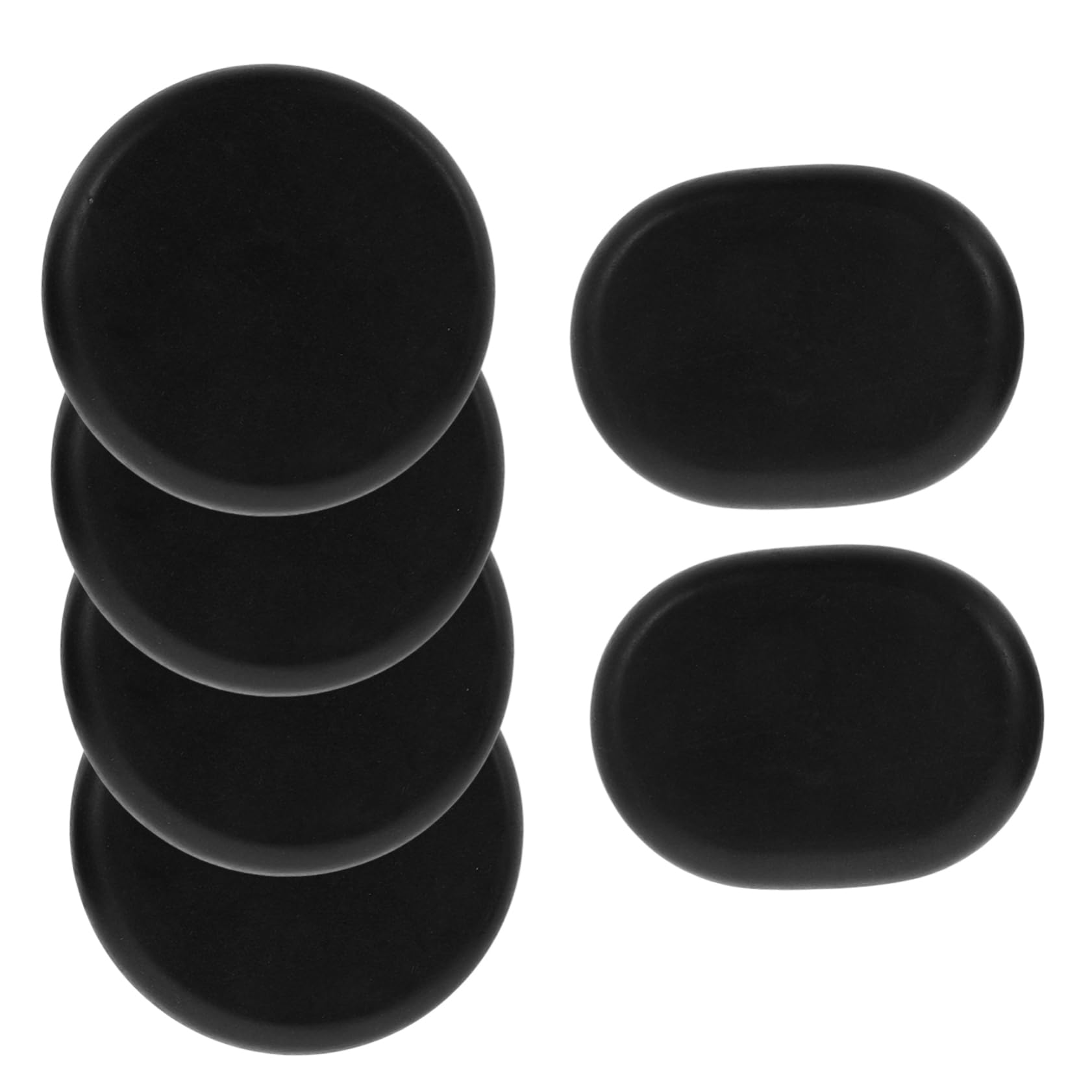 Calentador de Piedras Calientes 6piezas Bian Stone Redondas para Spa