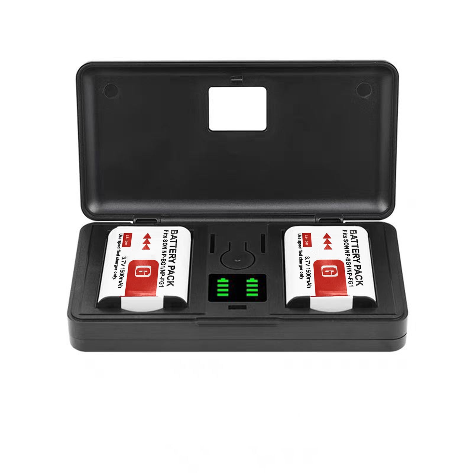 NP-BG1 (1 500 mAh) Chargeur de batterie (y compris les batteries de remorque) compatible avec Sony T100 H50 W300 W55 W70 W80 DSC-N1 T2 H9 H10 H20 HX5C WX1 T20 H70 HX30V HX7V WW 30 WWWW WW150 W170 W200