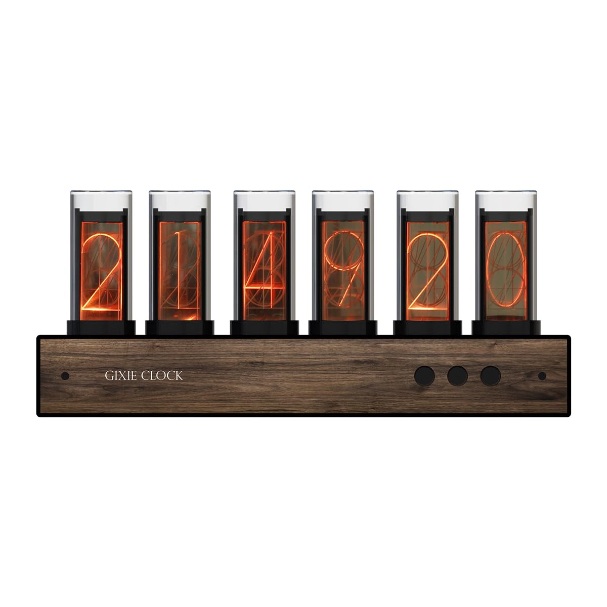 Nixie Horloge tube design rétro, éclairage RVB, réveil intelligent, réglage de l'heure WiFi, interrupteur 12/24 heures, décoration de bureau cadeau