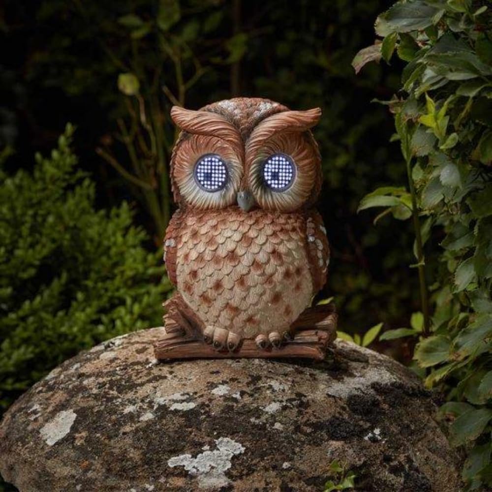 Garden Mile Solar Owl Garden Ornament