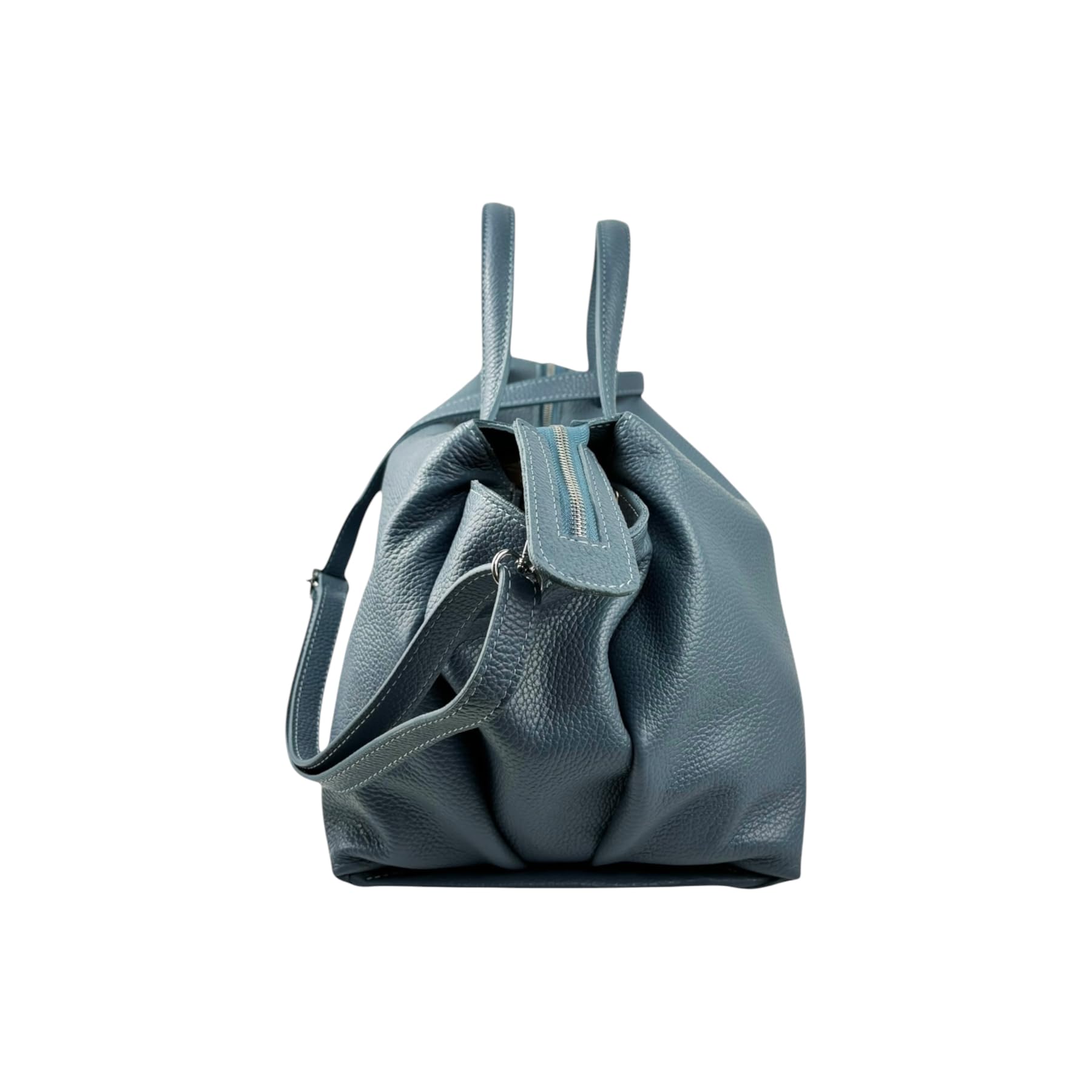 Cheval Firenze Algedi Handbag, Genuine Leather Made in Italy (Sugar Paper)