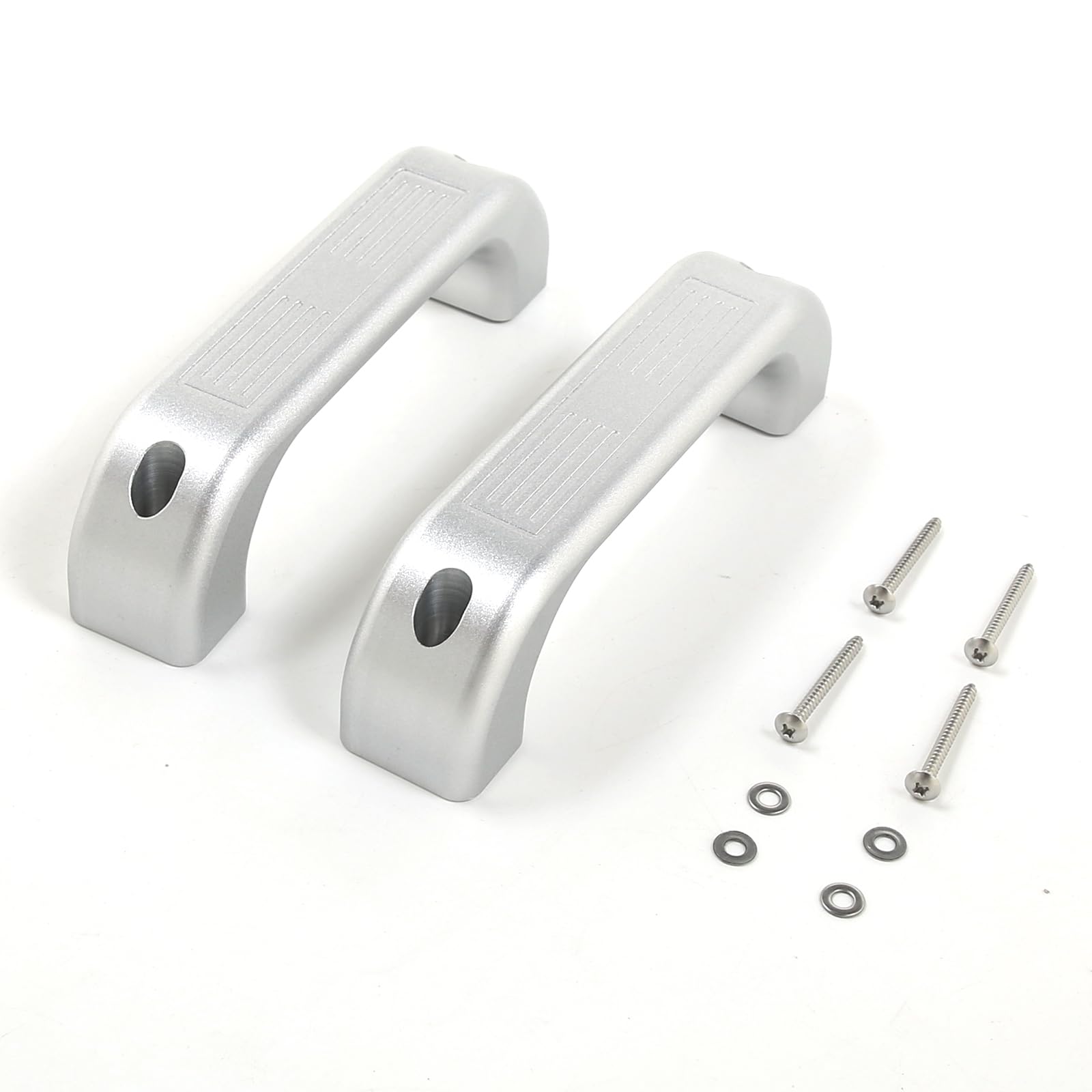Poignée de porte intérieure en alliage d'aluminium pour Land Rover Defender 110 90 130 (Style B) Argenté