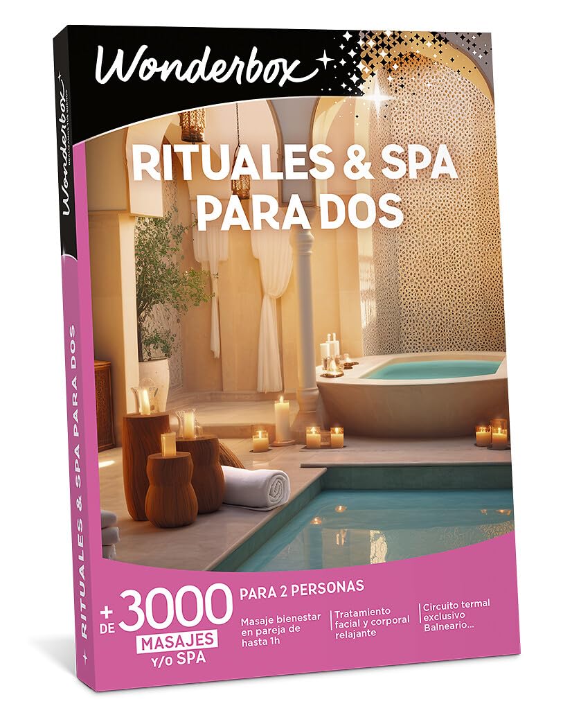 WONDERBOX - Caja Regalo - Rituales & SPA para Dos - para 2 Personas | 1 tratamiento o accesso a spa - Más de 3000 experiencias - Masaje en pareja, tratamiento facial y corporal, balneario