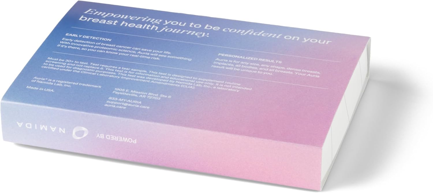 AURIA At-Home Breast Health Assessment Kit, Tear-Based Screening Test with CLIA Lab Analysis, Personalized Results Dashboard and Education Consultation