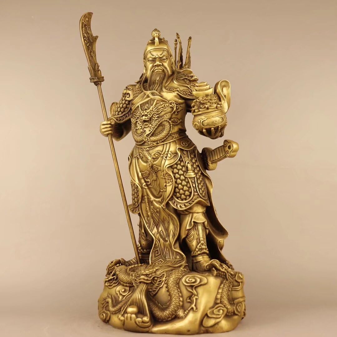 Dytartzx 17* Guan Gong The Of Wealth Bronze Statue Of Guan Yu The Chinese Of War Attracts Wealth And Feng Shui Gifts