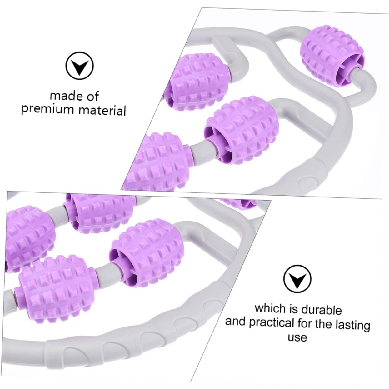 INOOMP Rullo Massaggiante per Gambe 2 Pezzi, Massaggiatore Muscolare Manuale in Abs, Comodo e Delicato, per Uso Domestico Dopo L’allenamento
