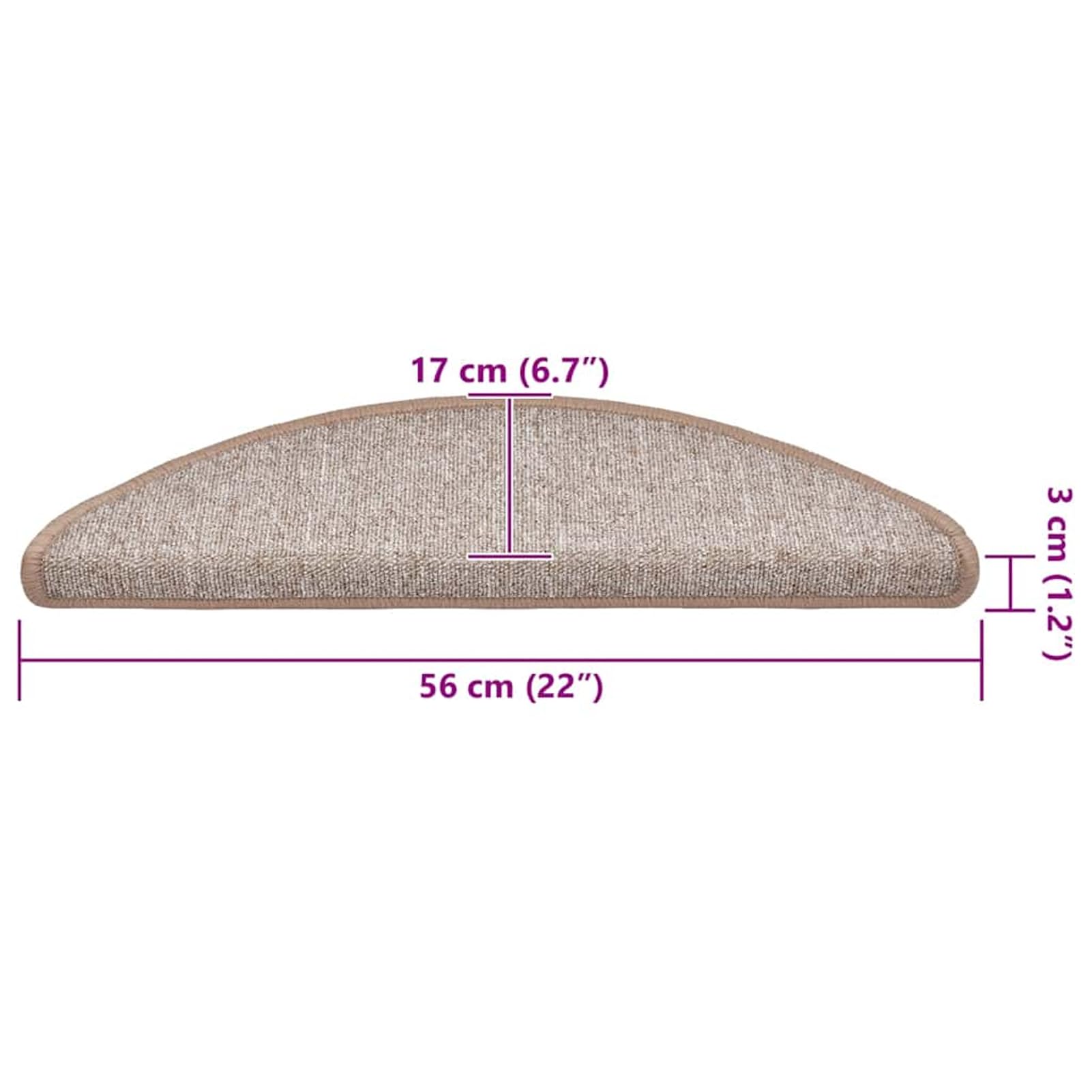 Tidyard Tapis d'escalier 30 pcs Marron 56x17x3 cm, Tapis Escalier Tapis de Sécurité pour Sol Protection, Aînés et Animaux