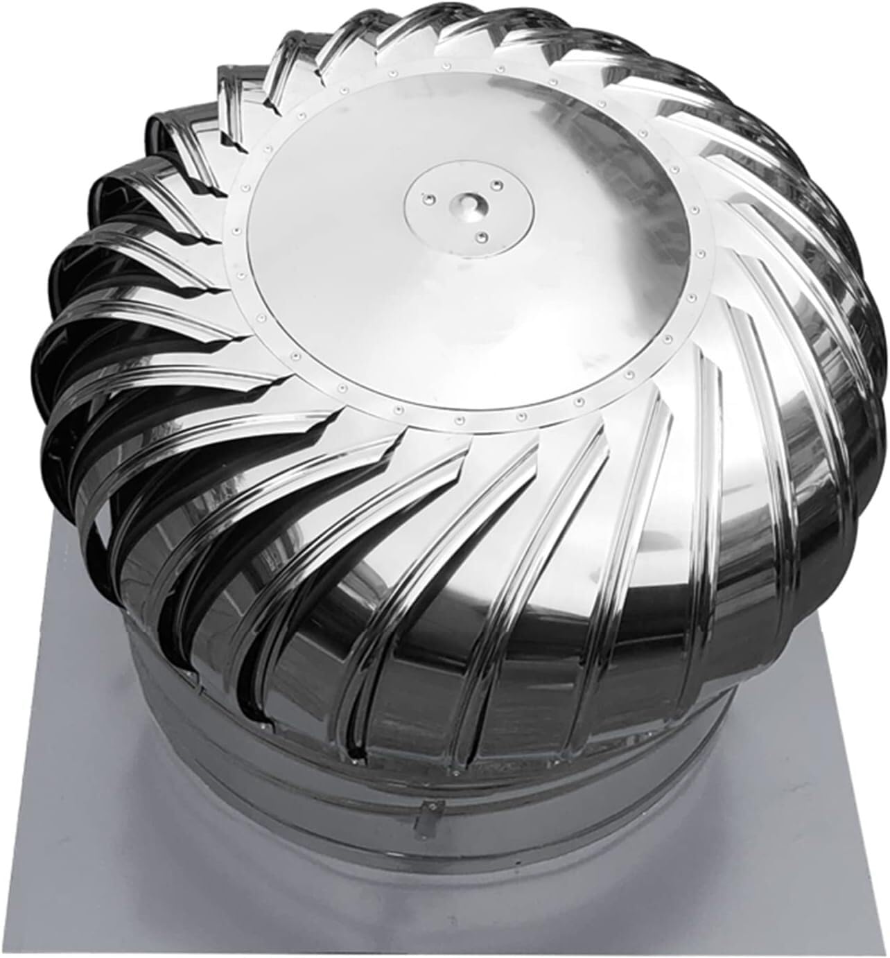 Sombrerete giratorio de acero inoxidable de 200 mm para chimenea extractora