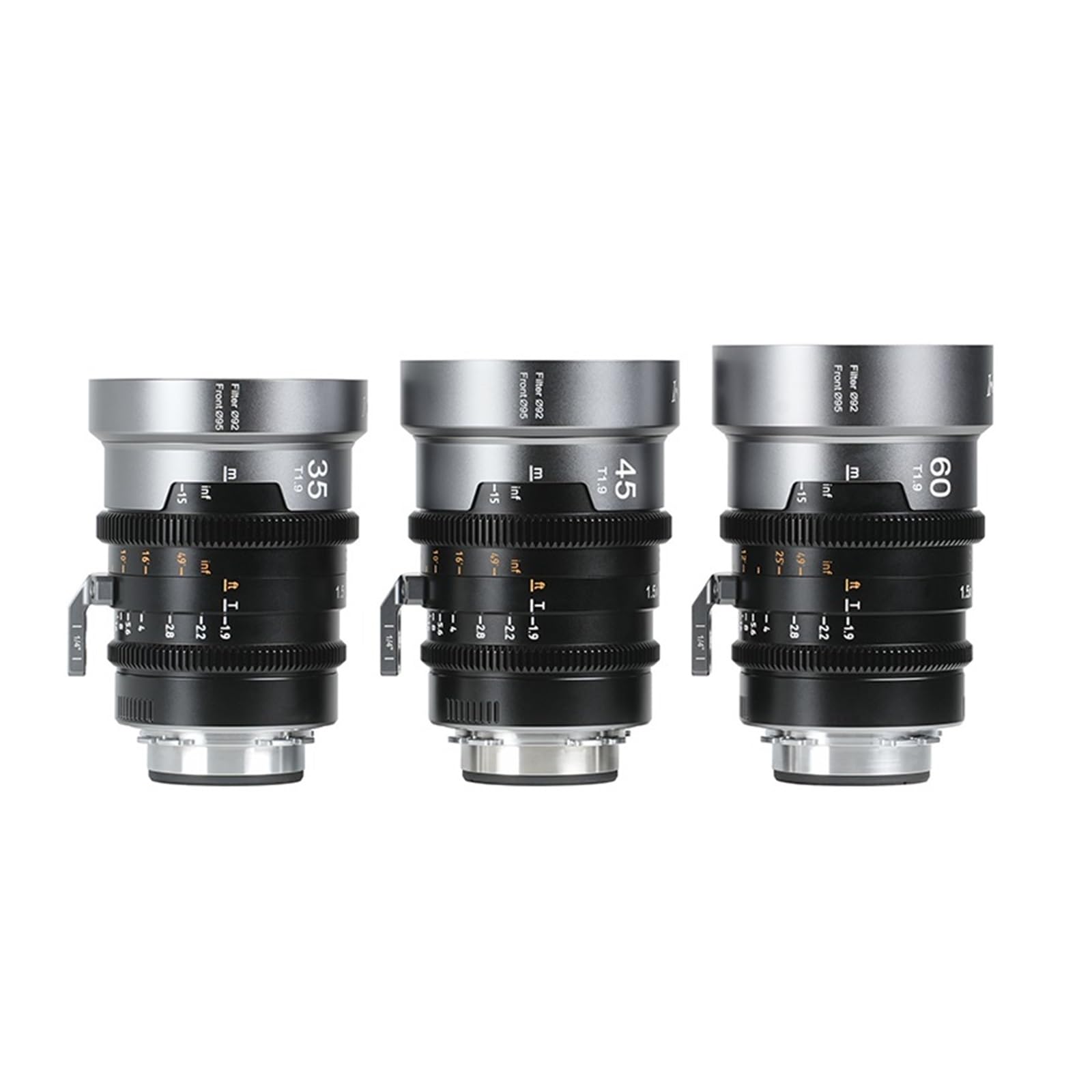 Camera Lens, 35/45/60mm T1.9 1.5X Full Frame Anamorphic Cine Lens，Compatible for Canon EF，PL Mount Cameras,Parts(Natural,3 Set,EF)