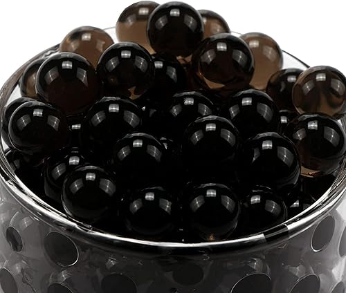 Miniatura 1 de 100,000 cuentas de gel de agua negra, cuentas de agua para jarrones, bolas de gelatina de gel de relleno de jarrón, rellenos de jarrón para perlas