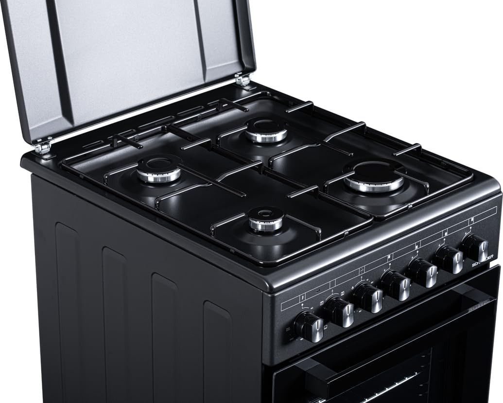 Schneider SCCG54C-BM - Cuisinière gaz Black mat