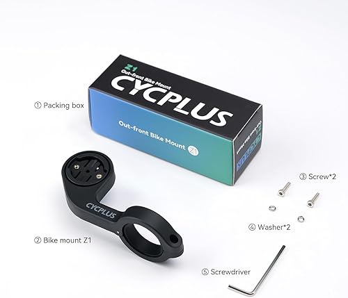 Miniatura 7 de CYCPLUS Soporte delantero para bicicleta diseñado para todos los ordenadores de ciclismo, Garmin Edge GPS y otros modelos normales, solo se adapta a