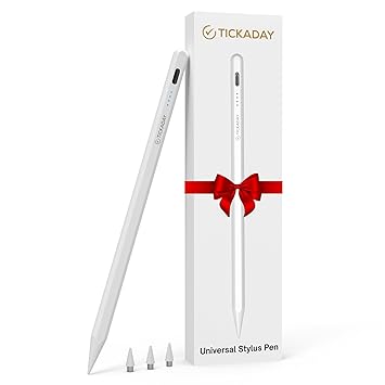 Universal Stylus Pen – Stylus for Android Tablets, iPads, Smartphones, iPhones, Touchscreen Devices and Smartwatches | Stylus Pen for 2018 & Later Devices | White