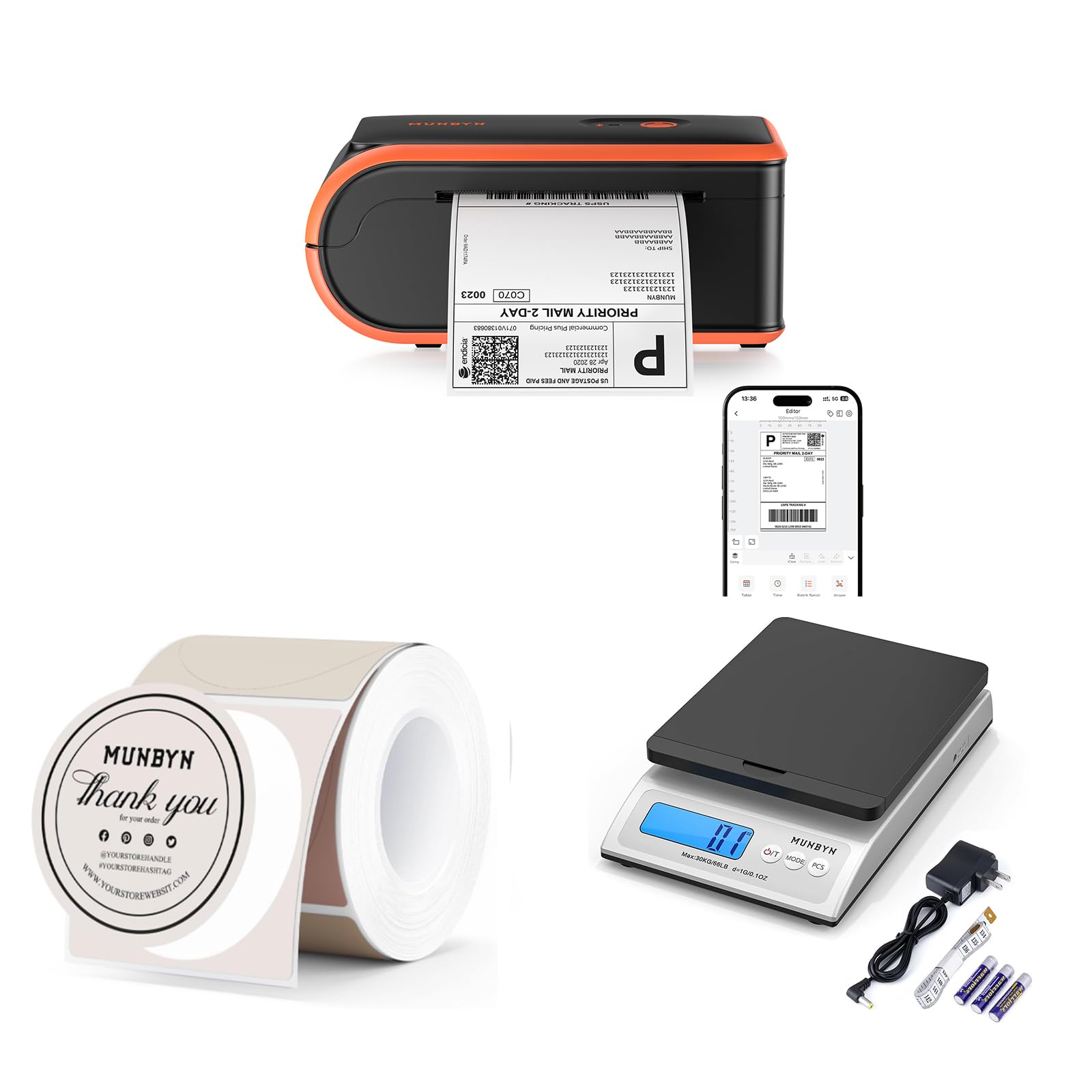 その他 MUNBYN Bluetooth Thermal Label Printer Amazon.com: MUNBYN MC240 Bluetooth Thermal Label Printer+2 Inch