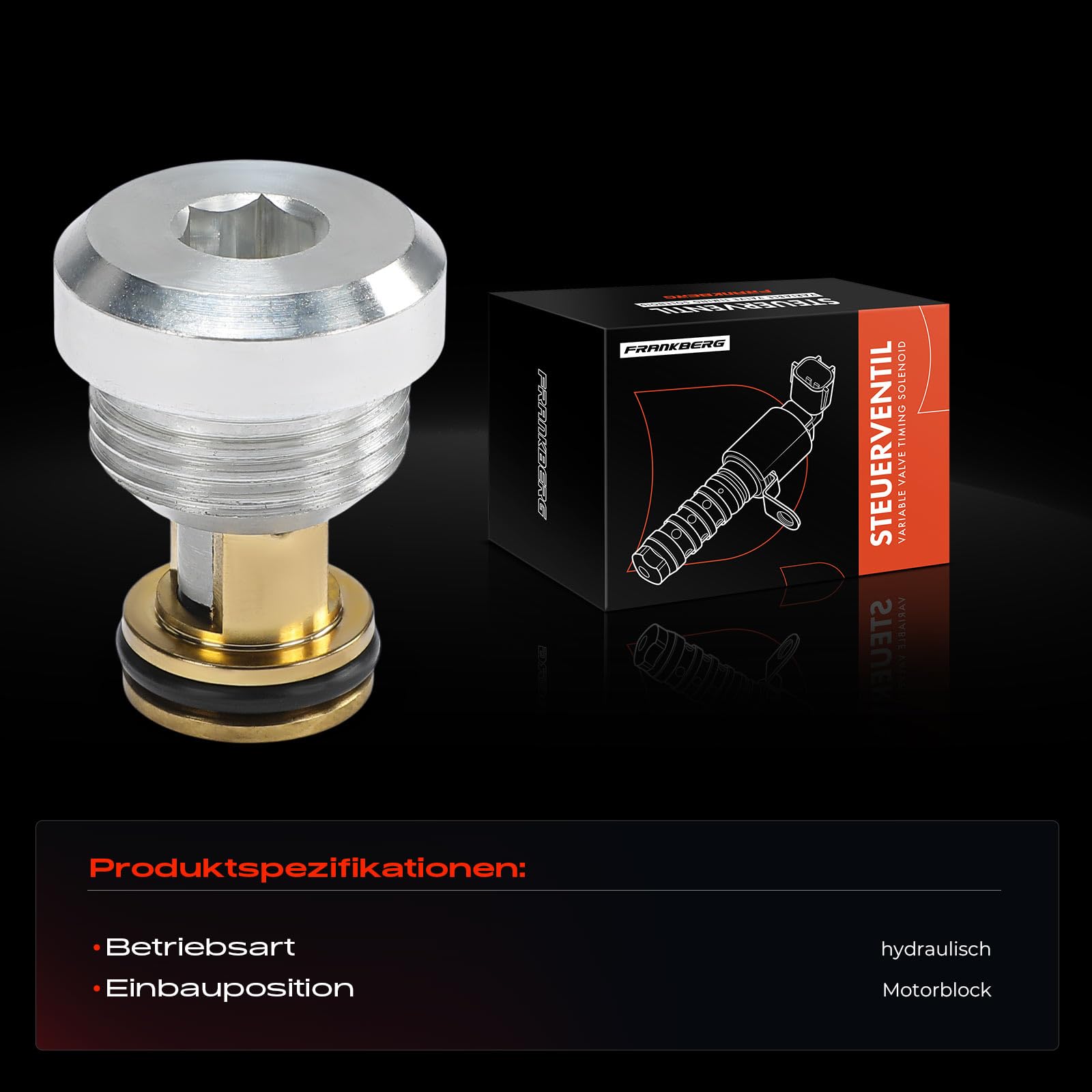 Frankberg Steuerventil Nockenwellenversteller Motorblock oben Kompatibel mit P.a.s.s.a.t 3B2 3B3 A4 8D2 8E2 A6 4B2 4B4 T.o.u.a.r.e.g 7L6 7L7 7LA Replace# 059103175F