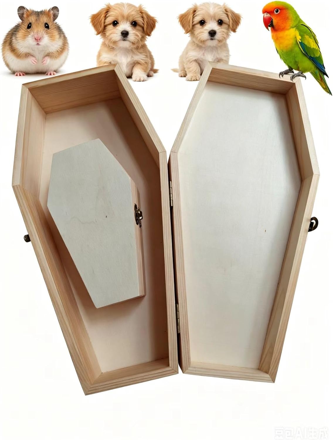 Creative Hobbies 11.9 Inch Pack of 2, Unpainted Wood, Decorations, Pet Urn | Perfect for Your DIY Creation & Design