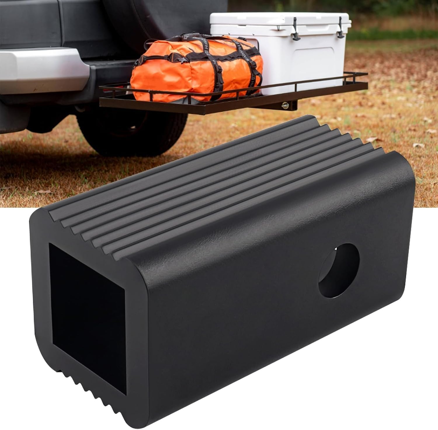 2'' Class III/IV to 1-1/4'' Class I/II Receiver Hitch Adapter Insert Sleeve Mount Adapter 2'' to 1/4'' Trailer Receiver Converter for Bike Rack and Cargo Carriers…