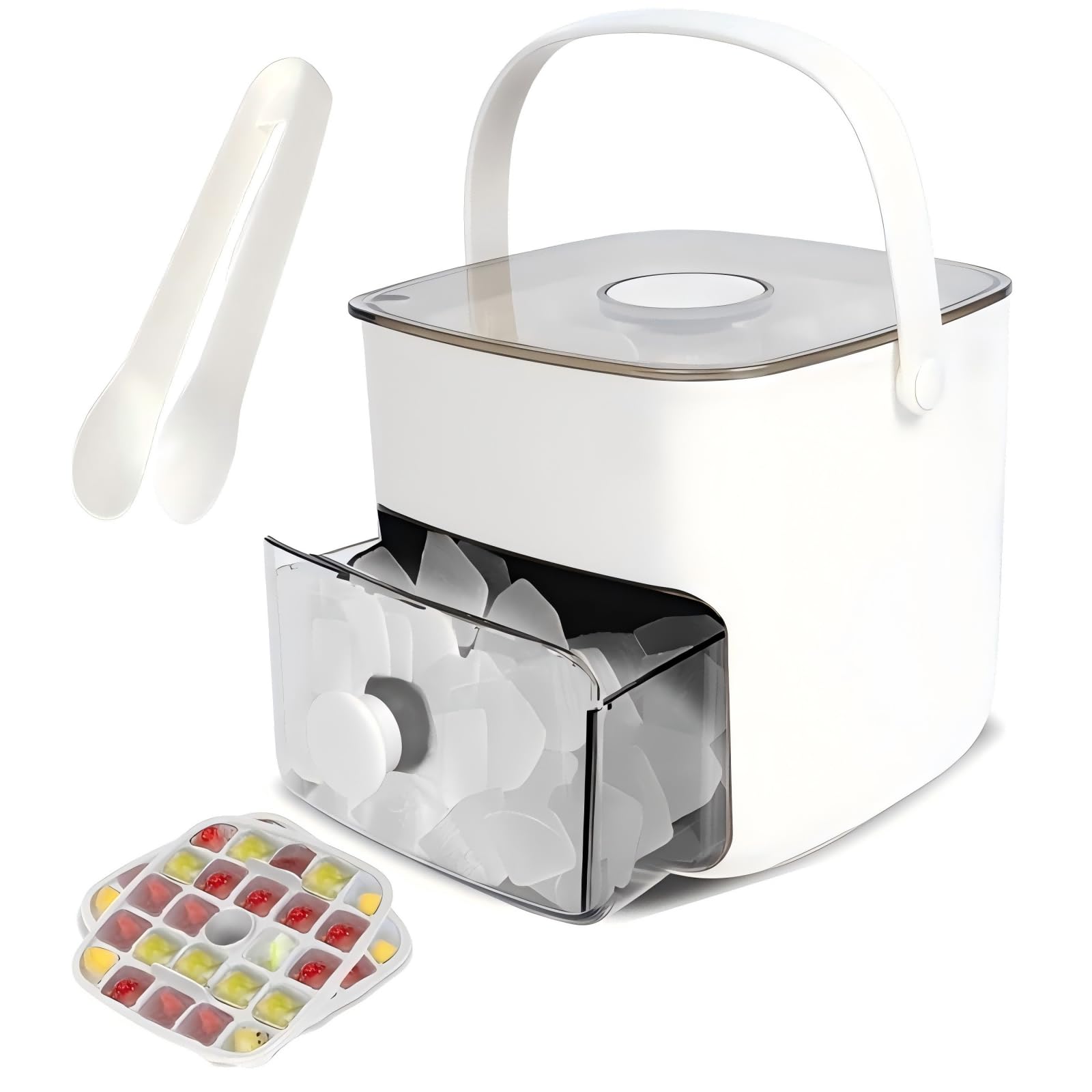 Wiki Jooy Ice Cube Trays with Lid and Storage Bin Ice Maker for Freezer