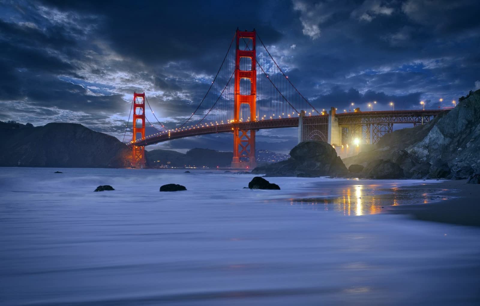 Puzzle 1500 Pezzi,Collezione Paesaggi & Foto,Jigsaw Puzzle per Adulti - Stampa di Alta Qualità San Francisco,Marshall Beach,87x57cm