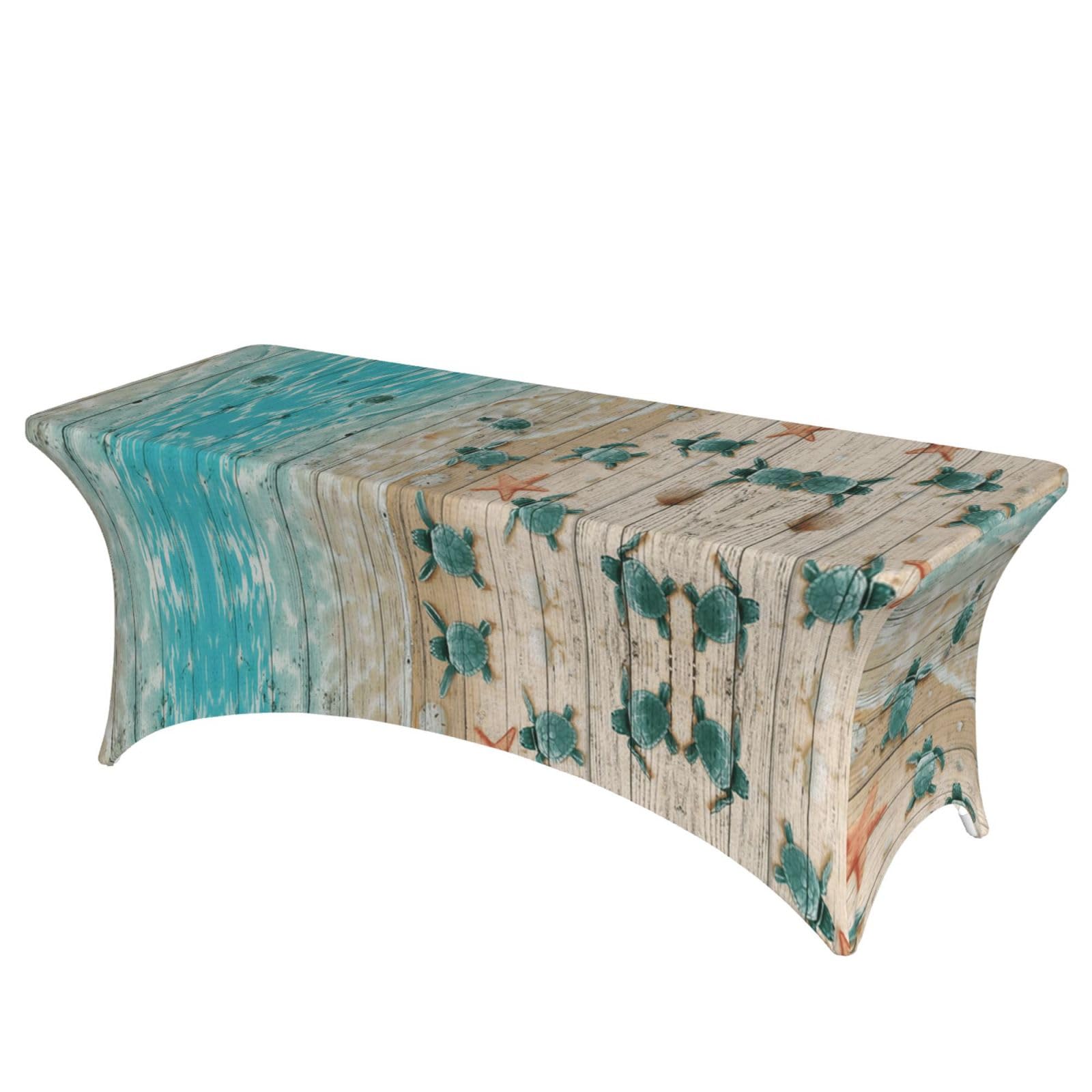 ERCgad Sea Turtle Starfish Print Rectangular Tablecloth Dining Banquet Party Events Home Celebration Table Cover